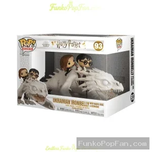 Funko Pop! Rides Harry Potter #93 Ukrainian Ironbelly (Gringotts Dragon with Harry, Ron & Hermione)  - Funko Pop Figure