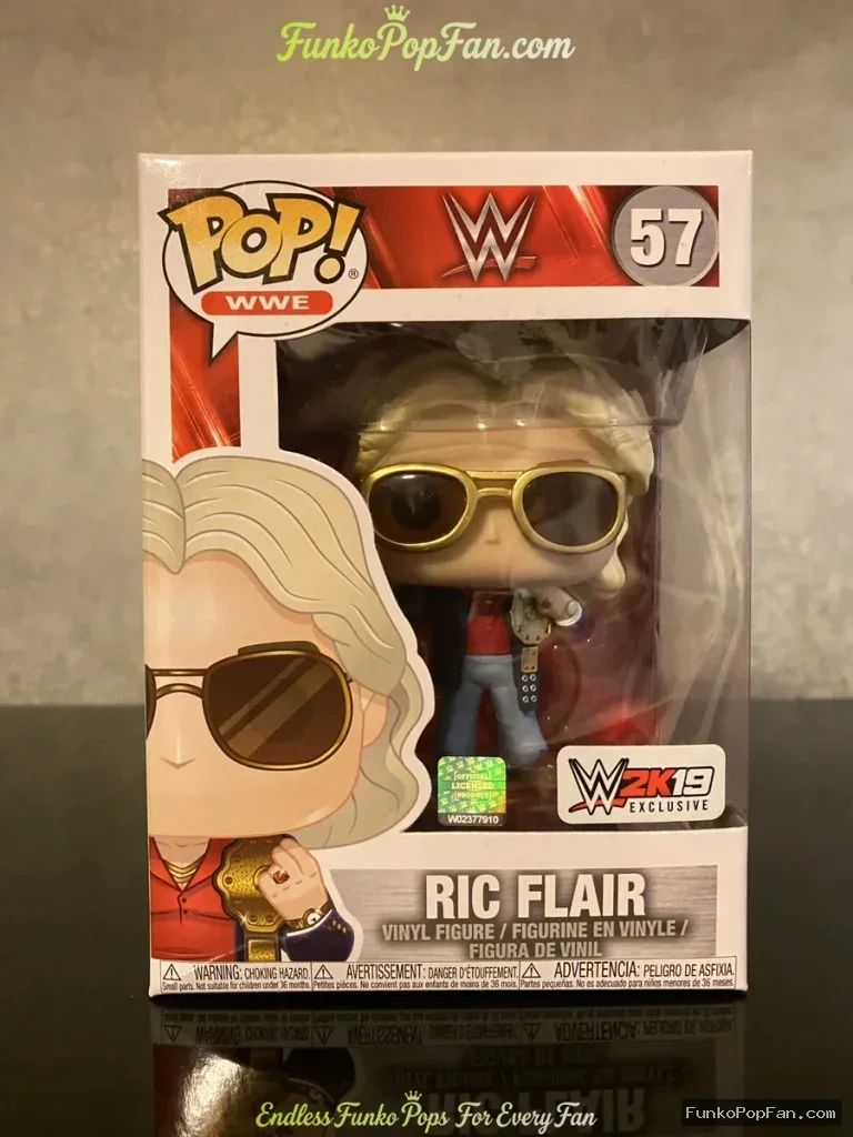Funko Pop! WWE #57 Ric Flair (Wrestling 2K19 Exclusive) Vinyl Figure Bobblehead Vaulted Collectible  - Funko Pop Figure