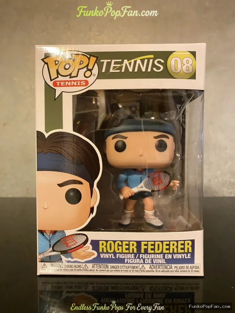 Funko Pop! Tennis #08 Roger Federer Vinyl Figure Bobblehead Vaulted Collectible With Protector - Funko Pop Figure