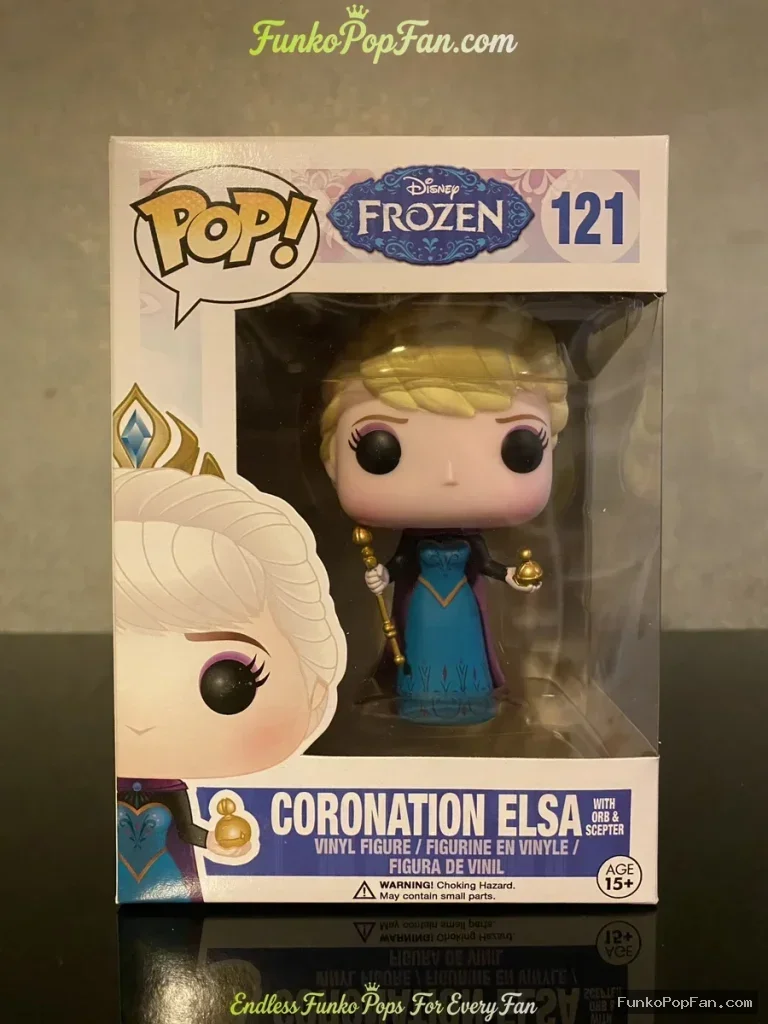 Funko Pop! Disney Frozen #121 Elsa (Coronation, Hot Topic Exclusive) Vinyl Figure Bobblehead Vaulted - Funko Pop Figure