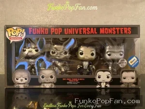 Bundle Funko Pop Universal Monsters 4 Pack Gemini Exclusive Metallic 1/300 pcs LE #100/#101/#102/#1. - Funko Pop Figure