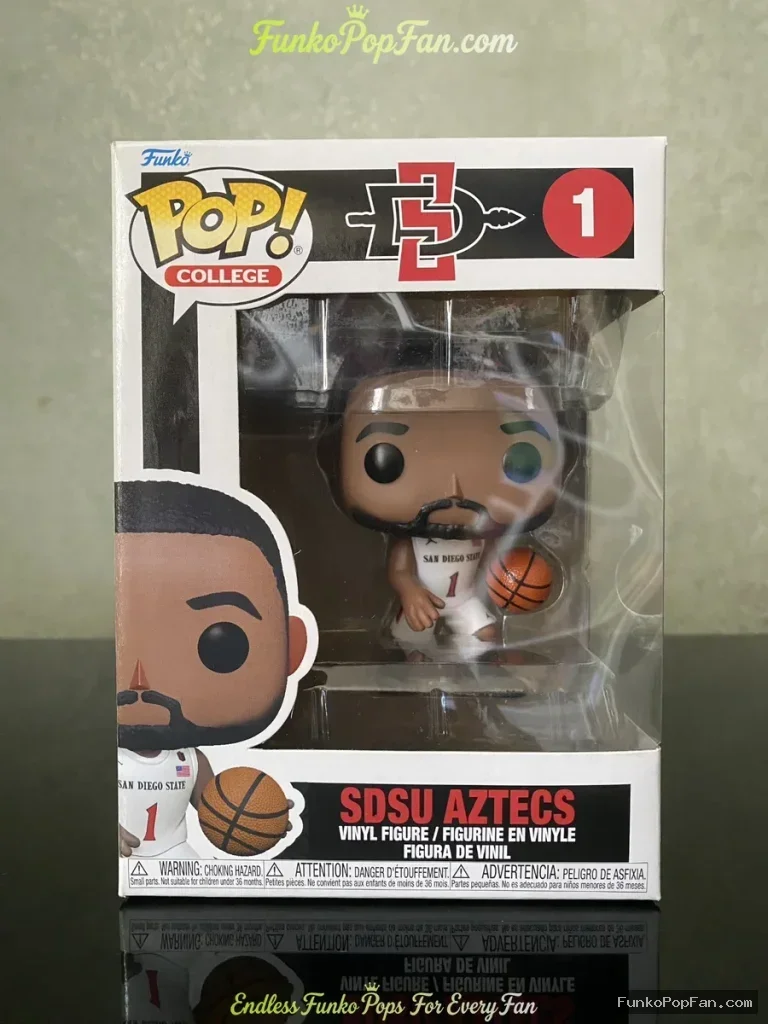 Funko Pop! College #1 San Diego State SDSU Aztecs Basketball Vinyl Figure Bobblehead Vaulted Collect - Funko Pop Figure