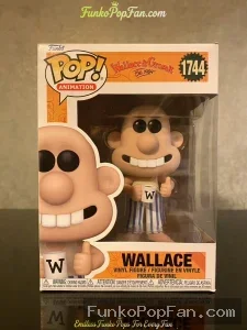 Funko Pop! Animation Wallace & Gromit Wallace #1744 Vinyl Figure Bobblehead Vaulted Collectible With - Funko Pop Figure