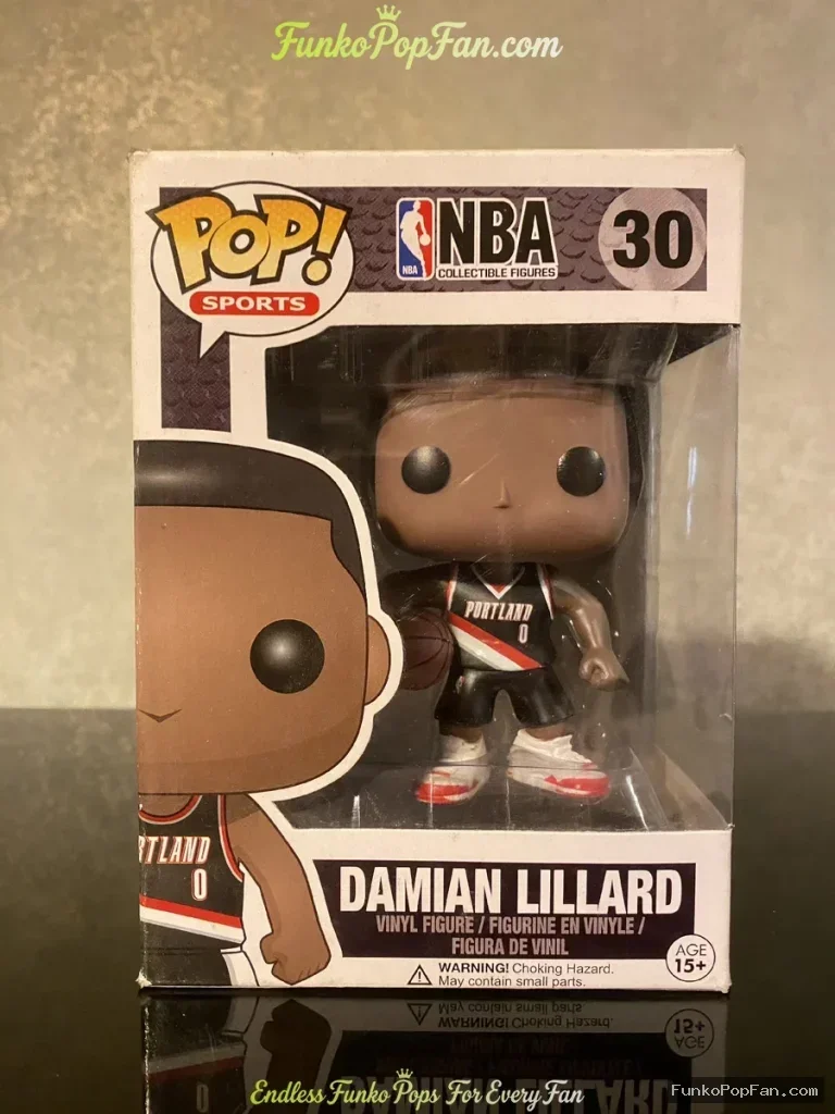 Funko Pop! NBA Sports #30 Damian Lillard Vinyl Figure Bobblehead Vaulted Collectible With Protector - Funko Pop Figure