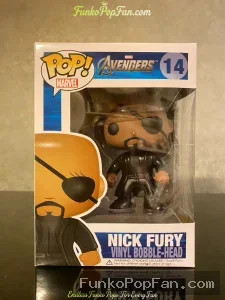 Funko Pop! Marvel Nick Fury #14 Avengers, Bobble-Head, Imperfect Box Vinyl Figure Bobblehead Vaulted - Funko Pop Figure