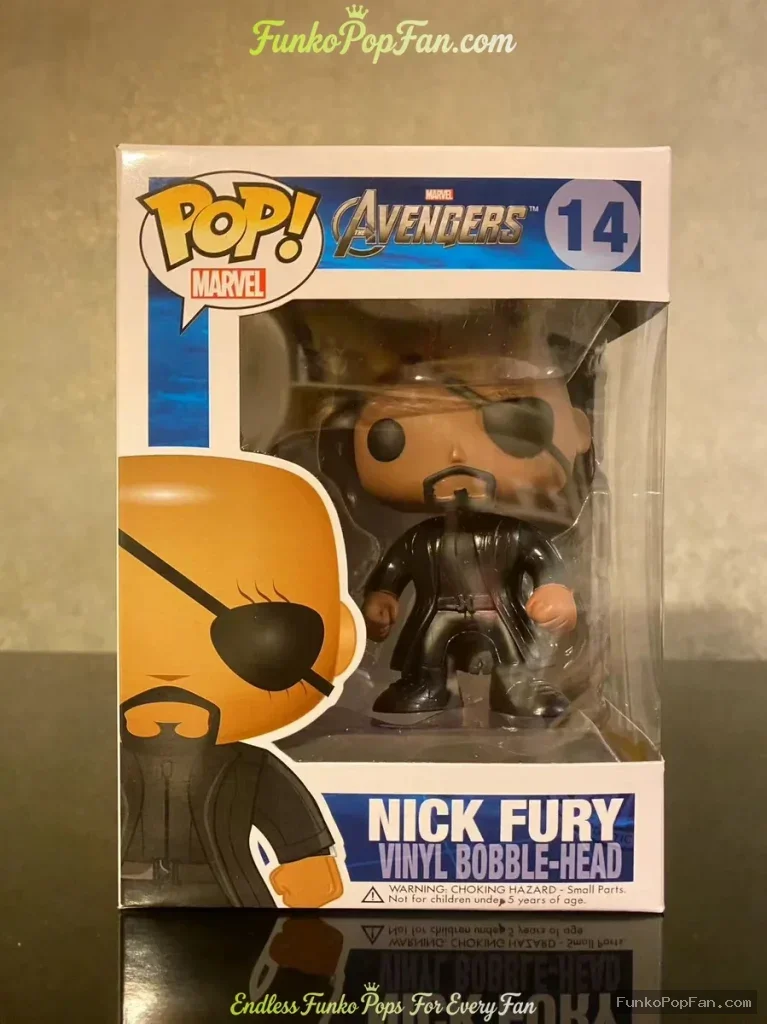 Funko Pop! Marvel Nick Fury #14 Avengers, Bobble-Head, Imperfect Box Vinyl Figure Bobblehead Vaulted - Funko Pop Figure