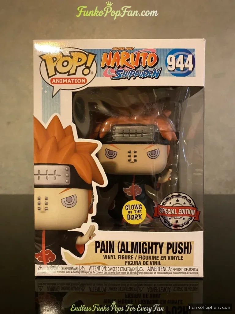 Funko Pop Animation Naruto Shippuden #944 Pain (Almighty Push) (Glow in the Dark Special Edition) Vi - Funko Pop Figure