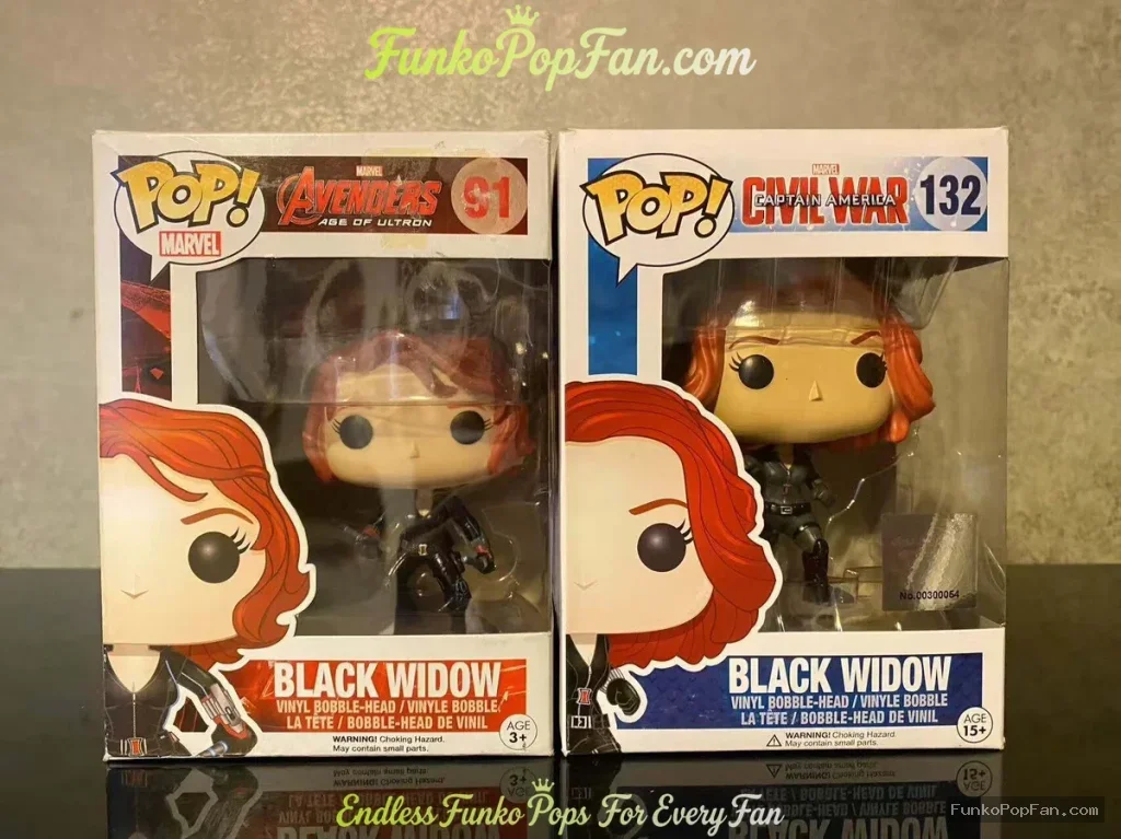 Bundle Funko Pop! Marvel Avengers #295 Black Widow / Civil War #132 Black Widow Vinyl Figure Bobbleh - Funko Pop Figure