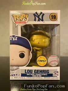 Funko Pop Sports Legends #19 Lou Gehrig (Gold Chase) Vinyl Figure Bobblehead Vaulted Collectible Wit - Funko Pop Figure
