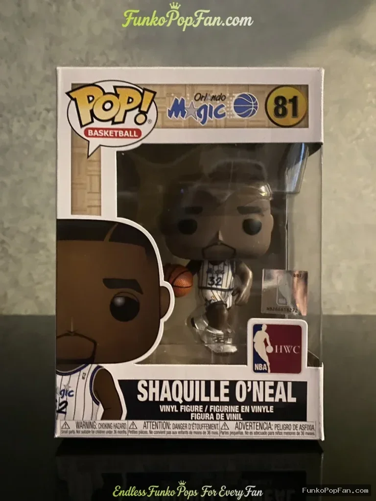 Funko Pop! NBA Orlando Magic #81 Shaquille O'Neal (Hardwood Classics) Vinyl Figure Bobblehead Vaulte - Funko Pop Figure