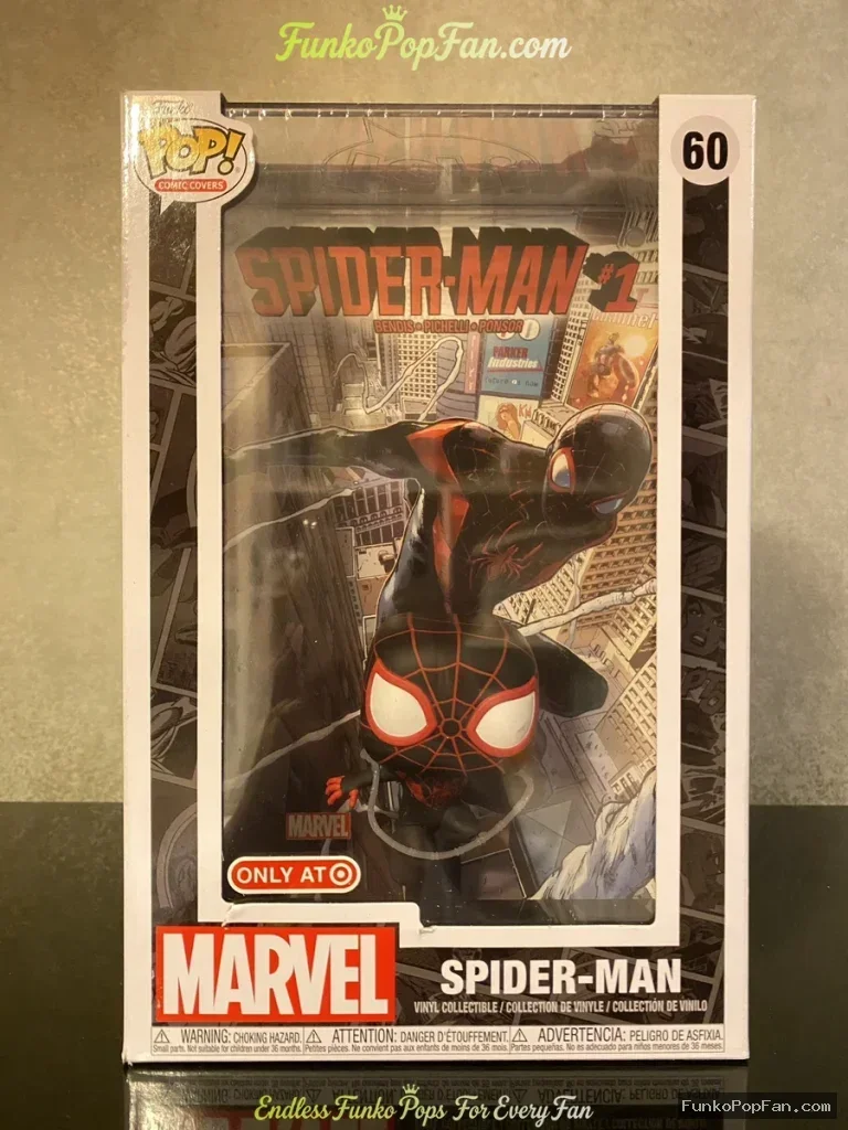 Funko Pop! Marvel Spider-Man #60 Miles Morales (Target Exclusive) Vinyl Figure Bobblehead Vaulted Co - Funko Pop Figure