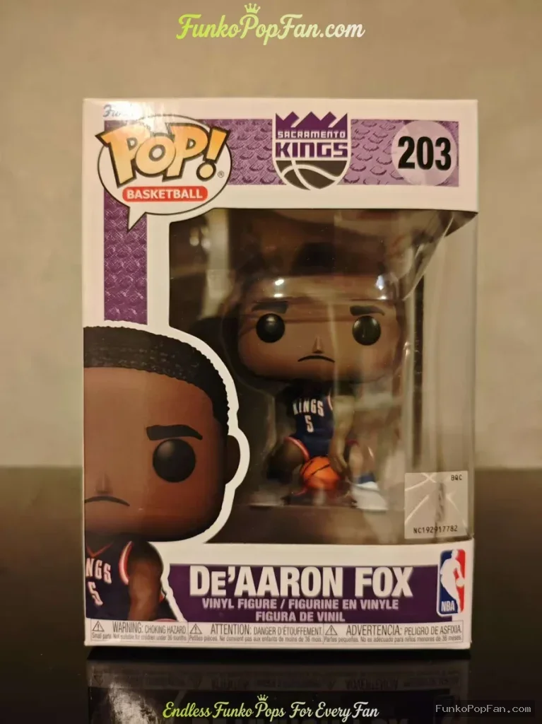 Funko Pop! Basketball De'Aaron Fox #203 (Variant) Vinyl Figure Bobblehead Vaulted Collectible With P - Funko Pop Figure