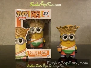 Funko Pop #418 Despicable Me 3 Tourist Dave Vinyl Figure Bobblehead Vaulted Collectible With Protect - Funko Pop Figure