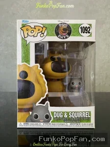 Funko Pop! Disney Pixar Dug Days #1092 Dug & Squirrel Vinyl Figure Bobblehead Vaulted Collectible Wi - Funko Pop Figure