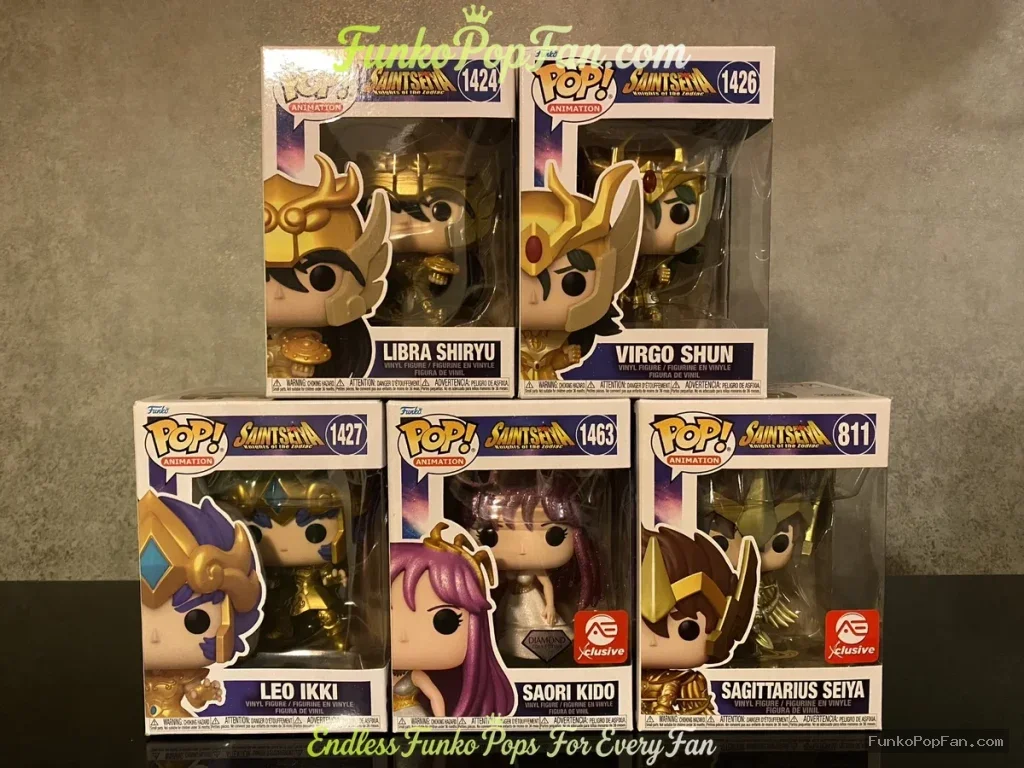 Bundle Funko Pop Animation Saint Seiya #1424 Libra Shiryu / #1426 Virgo Shun / #1427 Leo Ikki / #146 - Funko Pop Figure