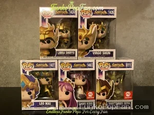 Bundle Funko Pop Animation Saint Seiya #1424 Libra Shiryu / #1426 Virgo Shun / #1427 Leo Ikki / #146 - Funko Pop Figure