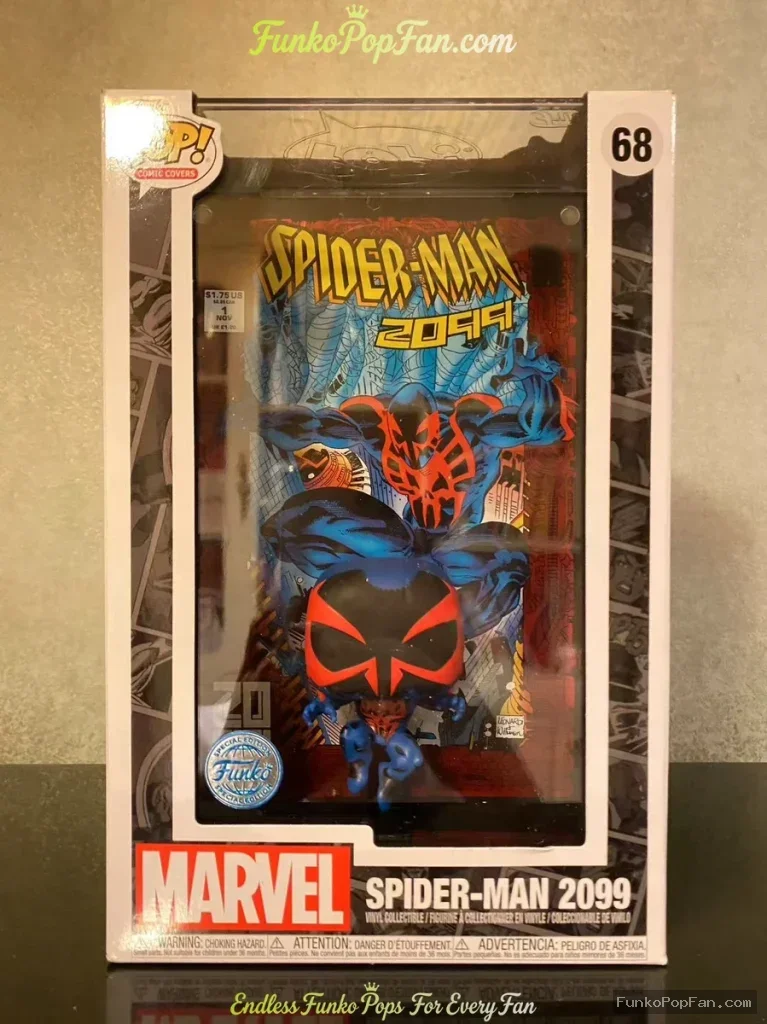 Funko Pop #68 Comic Covers Marvel Spider-Man 2099 Vinyl Figure Bobblehead Vaulted Collectible With P - Funko Pop Figure