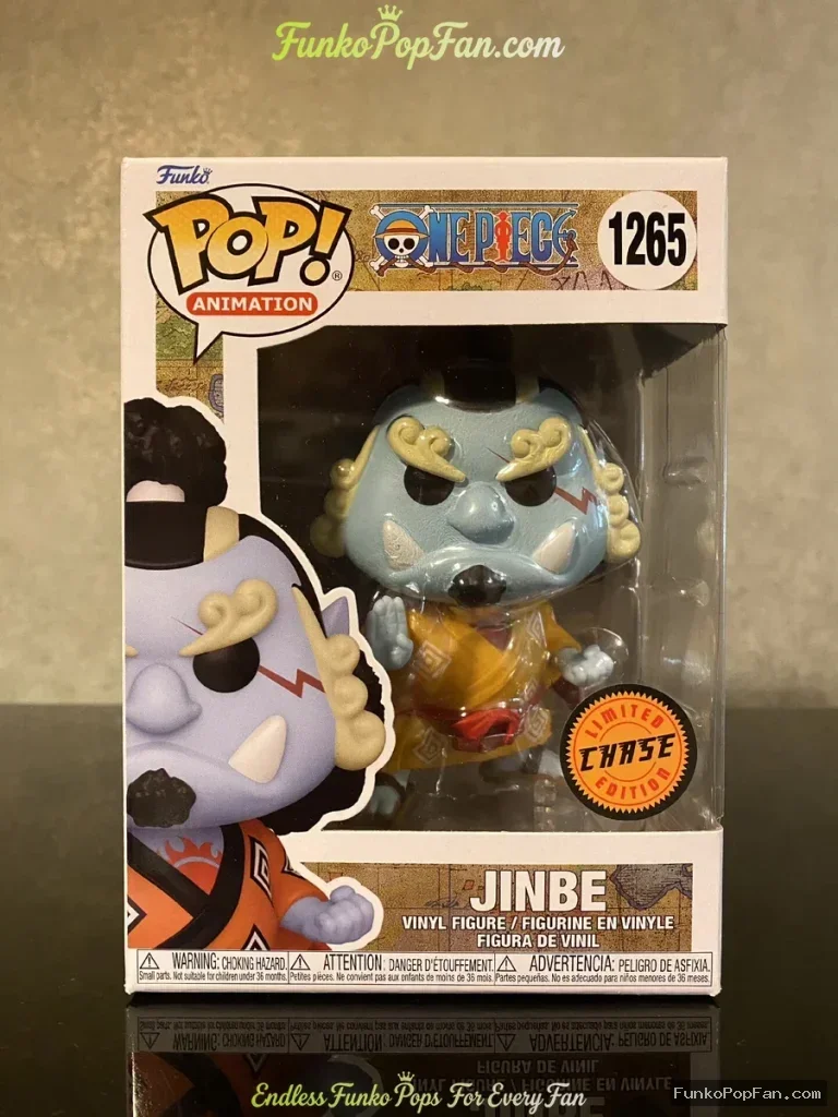 Funko Pop Animation One Piece #1265 Jinbe (Chase) Vinyl Figure Bobblehead Vaulted Collectible With P - Funko Pop Figure