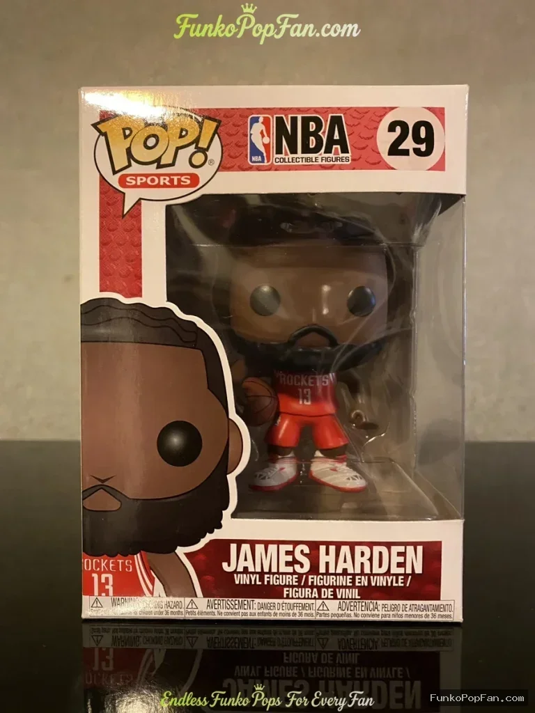 Funko Pop Sports NBA #29 James Harden (Houston Rockets Red Jersey) Vinyl Figure Bobblehead Vaulted C - Funko Pop Figure