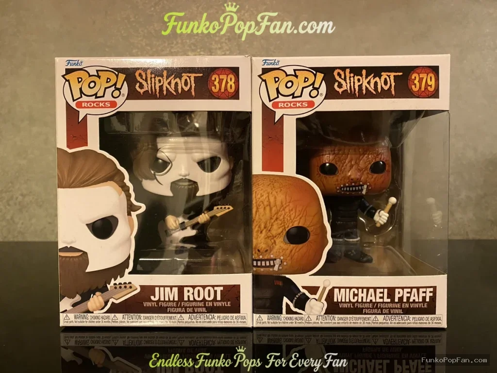 Bundle Funko Pop Rocks Slipknot #378 Jim Root / #379 Michael Pfaff Vinyl Figure Bobblehead Vaulted C - Funko Pop Figure