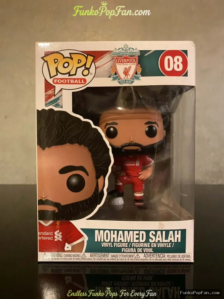 Funko Pop Football Liverpool #08 Mohamed Salah Vinyl Figure Bobblehead Vaulted Collectible With Prot - Funko Pop Figure