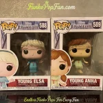 Bundle Funko Pop! Disney Frozen II #588 Young Elsa / #589 Young Anna Vinyl Figure Bobblehead Vaulted - Funko Pop Figure