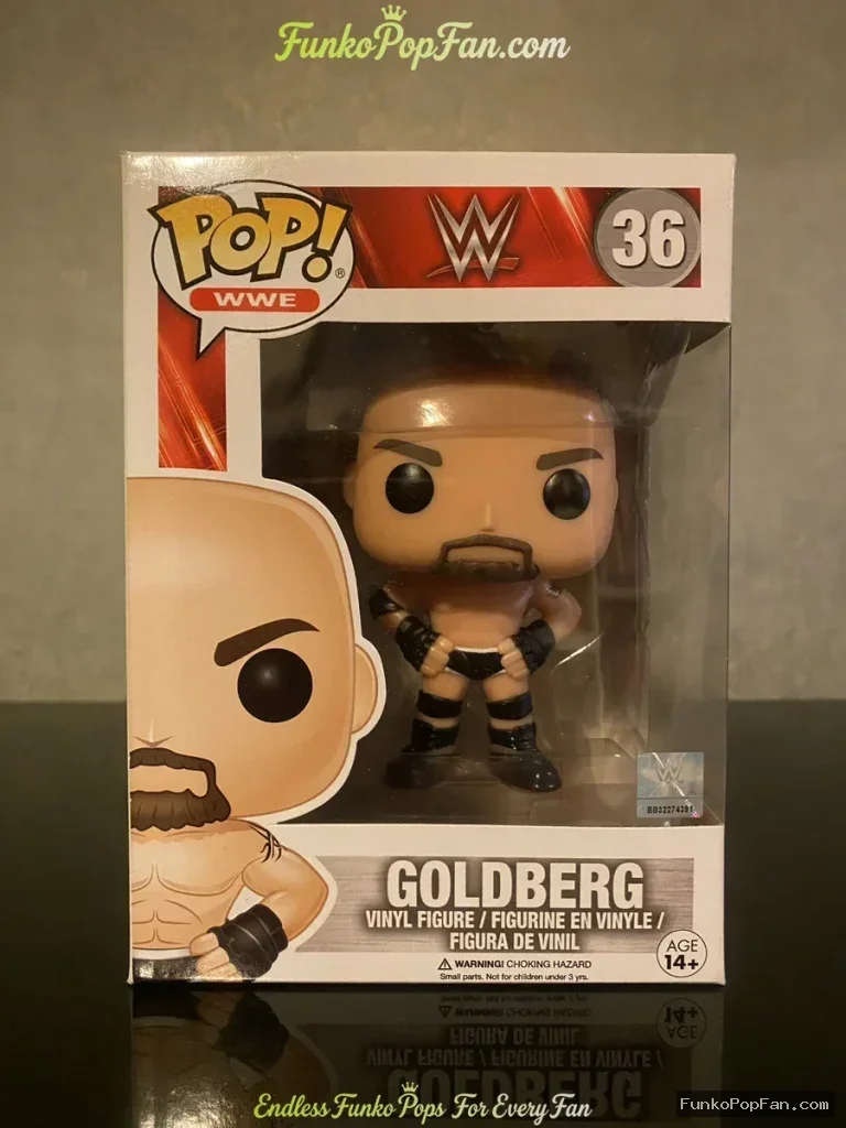 Funko Pop WWE #36 Goldberg Vinyl Figure Bobblehead Vaulted Collectible With Protector - Funko Pop Figure