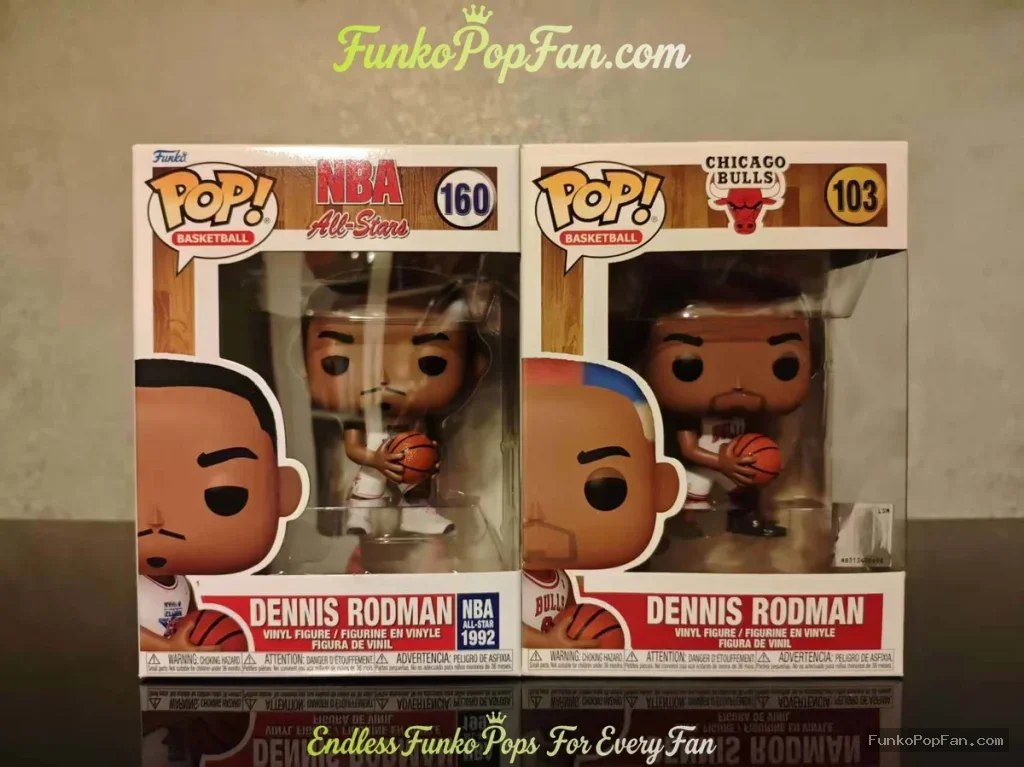Funko Pop NBA All Star #160 Dennis Rodman / Chicago Bulls #103 Dennis Rodman Vinyl Figure Bobblehead - Funko Pop Figure