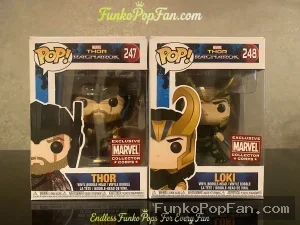 Bundle Funko Pop Marvel Collector Corps Ragnarok #247 Thor / #248 Loki (Exclusive) Vinyl Figure Bobb - Funko Pop Figure