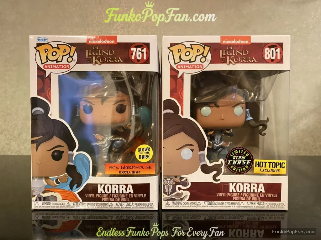 Bundle Funko Pop Animation Legend of Korra #761/#801 Korra (Glow in the Dark Box Warehouse Exclusive - Funko Pop Figure