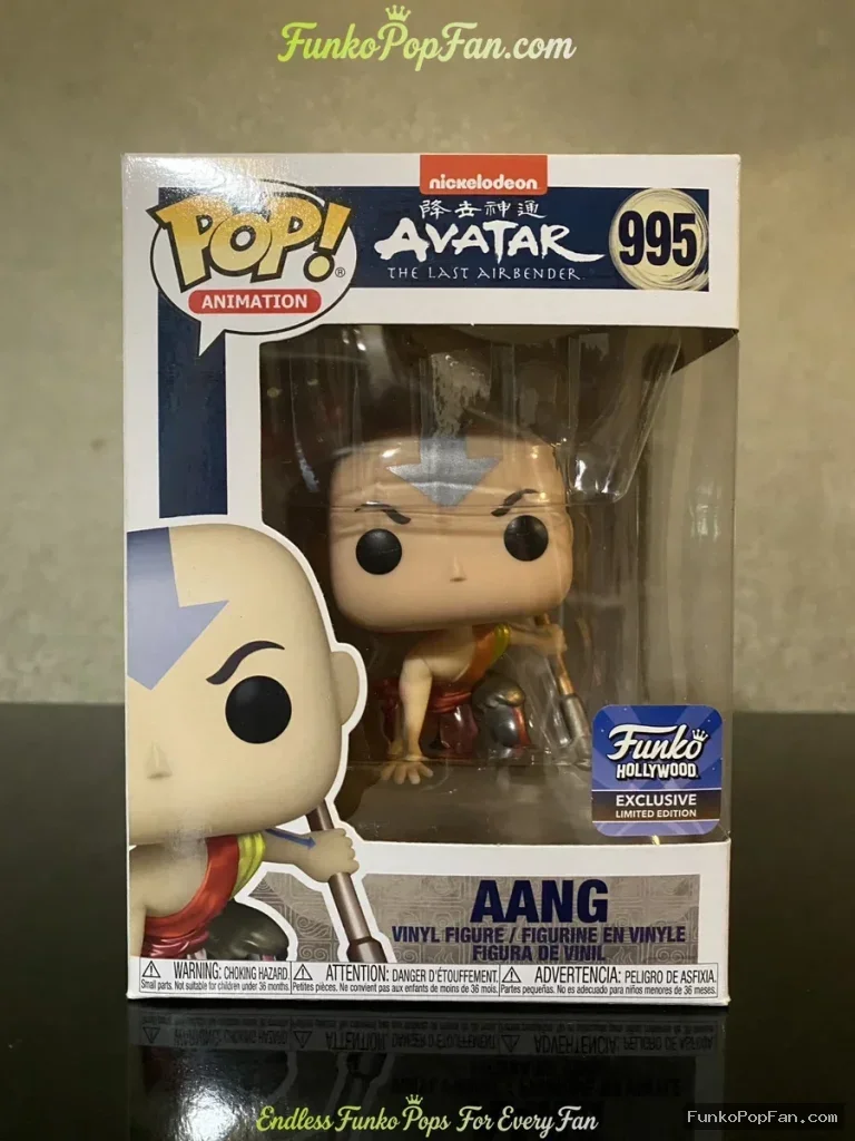 Funko Pop! Animation Avatar The Last Airbender #995 Aang (Hollywood Exclusive) Vinyl Figure Bobblehe - Funko Pop Figure