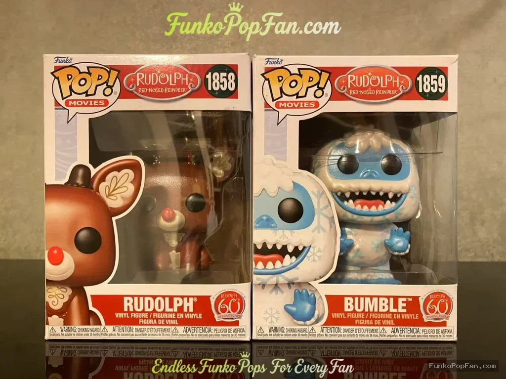 Bundle Funko Pop Movies #1858 Rudolph (60th Anniversary) / #1859 Bumble (60th Anniversary) Vinyl Fig - Funko Pop Figure