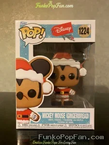 Funko Pop! Disney Mickey Mouse (Gingerbread) #1224 Vinyl Figure Bobblehead Vaulted Collectible With  - Funko Pop Figure