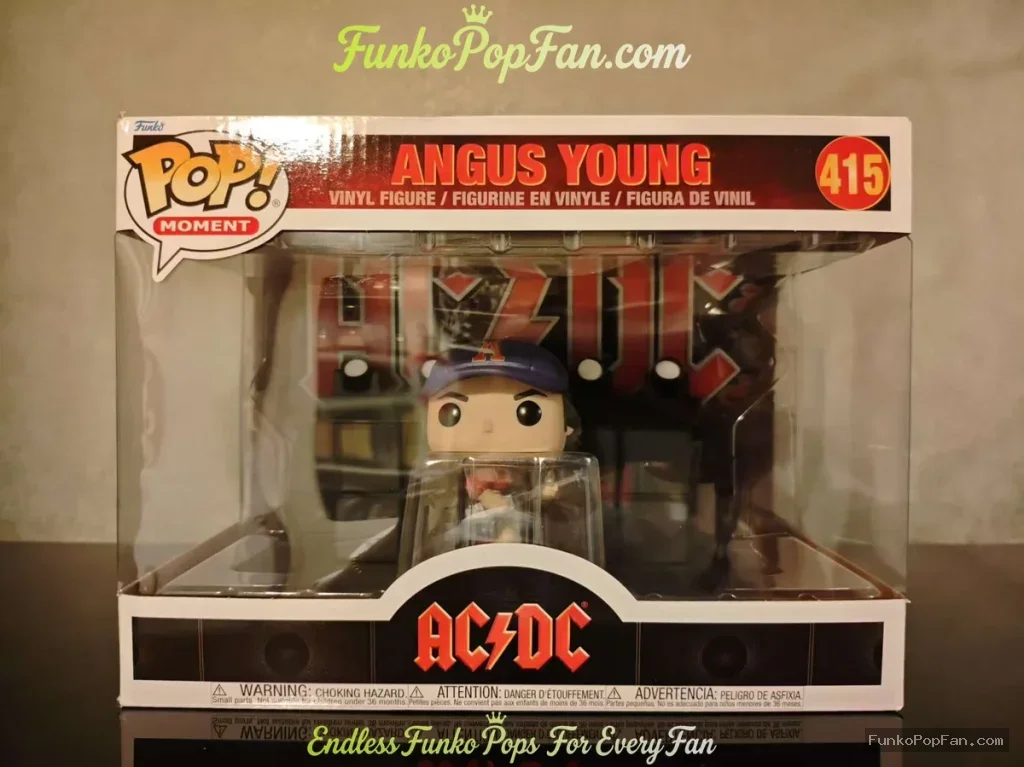 Funko Pop! AC/DC Angus Young #415 Vinyl Figure Bobblehead Vaulted Collectible With Protector - Funko Pop Figure