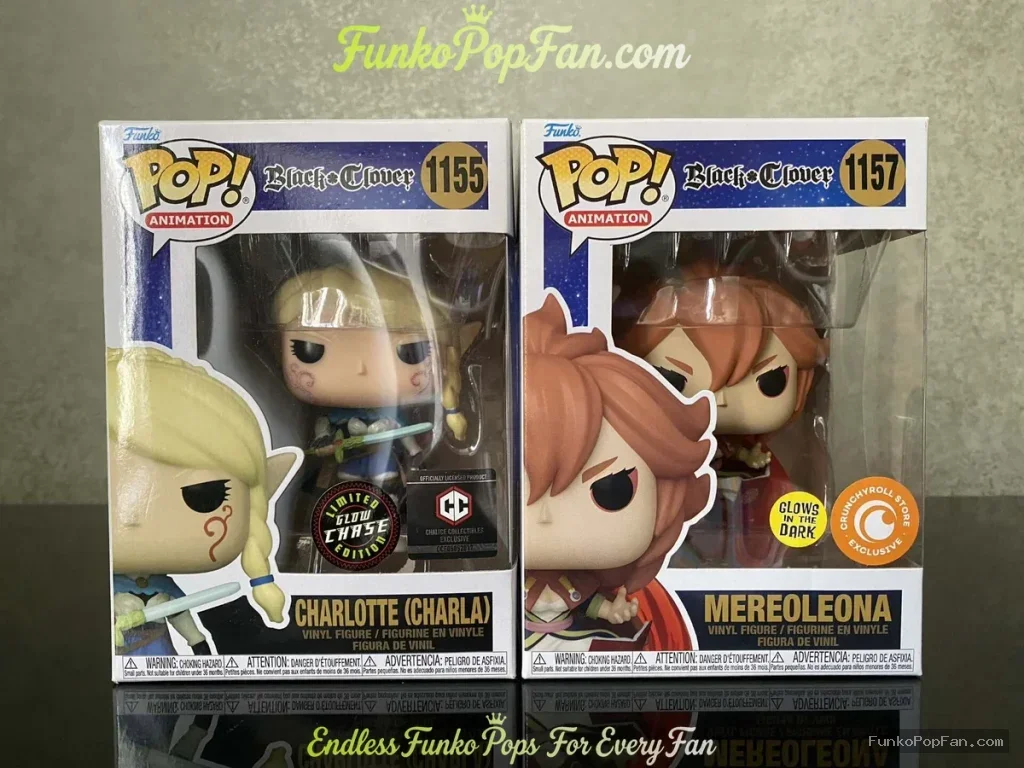 Bundle Funko Pop Animation Black Clover #1155 Charlotte (Chase Limited Edition) #1157 Mereoleona (Fl - Funko Pop Figure