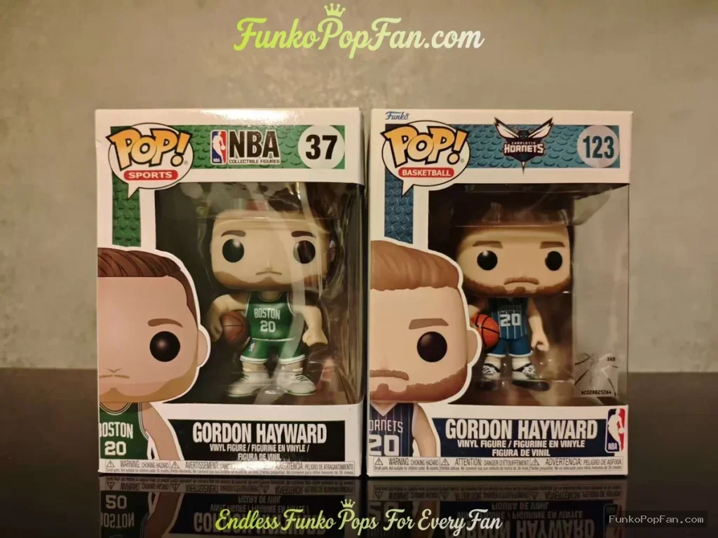 Bundle Funko Pop NBA Sports #37 Gordon Hayward Boston Celtics / #123 Gordon Hayward Charlotte Hornet - Funko Pop Figure