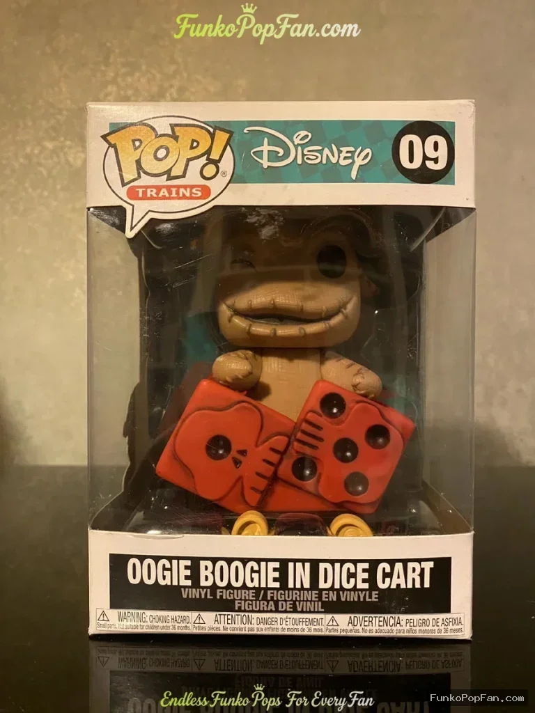 Funko Pop! Disney Trains Oogie Boogie in Dice Cart #09 Vinyl Figure Bobblehead Vaulted Collectible W - Funko Pop Figure