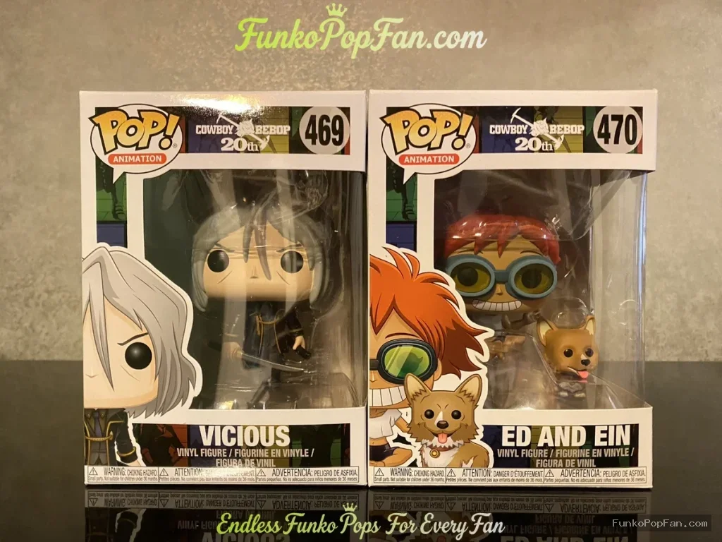 Bundle Funko Pop! Animation Cowboy Bebop #469 Vicious / #470 Ed And Ein Vinyl Figure Bobblehead Vaul - Funko Pop Figure