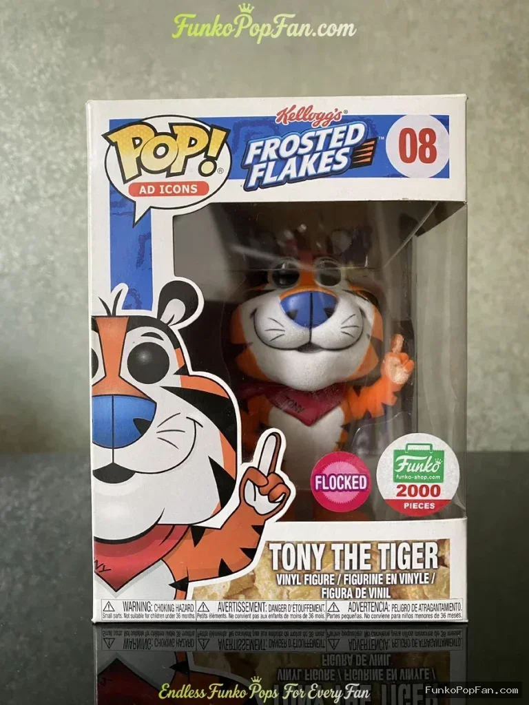 Funko Pop! Ad Icons Frosted Flakes #08 Tony The Tiger Flocked Limited LE 2000 Pcs Vinyl Figure Bobbl - Funko Pop Figure