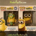 Bundle unko Pop Movies Minions #167 AU NATUREL / #169 CRO-MINION Vinyl Figure Bobblehead Vaulted Col - Funko Pop Figure