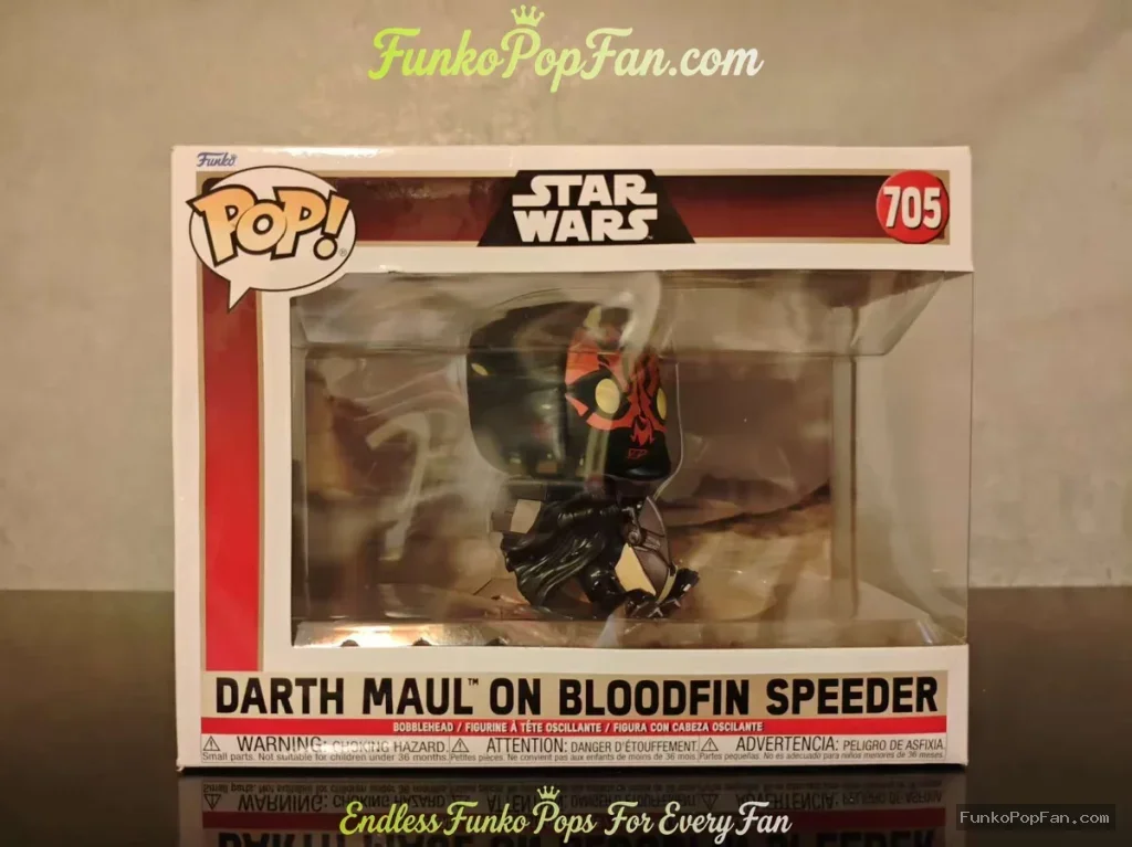Funko Pop! Star Wars #705 Darth Maul on Bloodfin Speeder Vinyl Figure Bobblehead Vaulted Collectible - Funko Pop Figure
