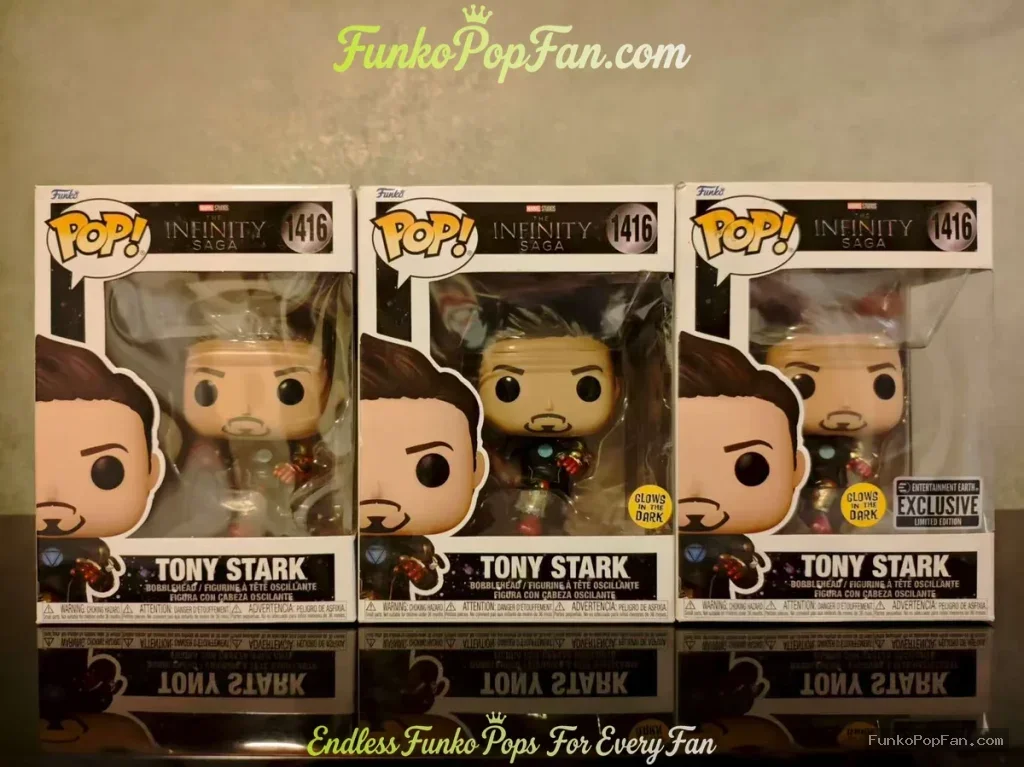 Bundle Funko Pop! Marvel Infinity Saga #1416 Tony Stark (Exclusive) Vinyl Figure Bobblehead Vaulted  - Funko Pop Figure
