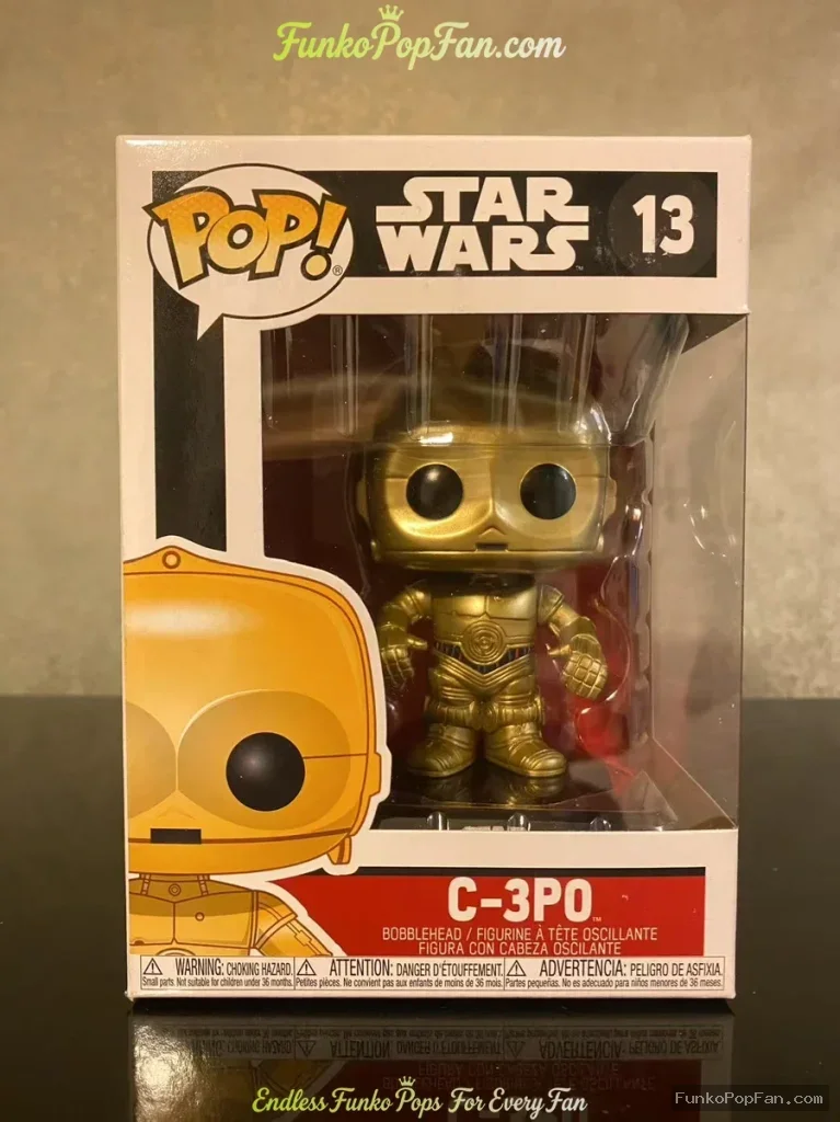 Funko Pop! Star Wars #13 C-3PO Vinyl Figure Bobblehead Vaulted Collectible With Protector - Funko Pop Figure