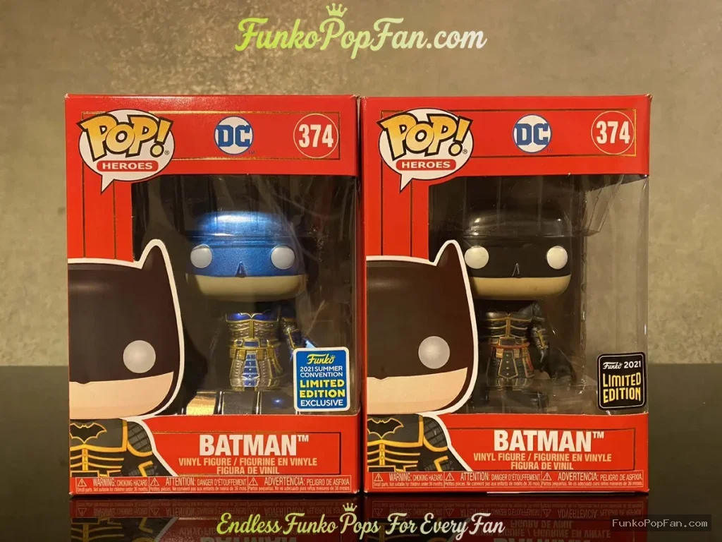 Bundle Funko Pop! DC Heroes #374 X2 Batman (Black and Blue Imperial Funko Shop Exclusive Limited Edi - Funko Pop Figure
