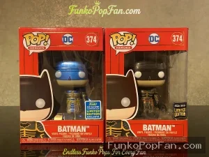 Bundle Funko Pop! DC Heroes #374 X2 Batman (Black and Blue Imperial Funko Shop Exclusive Limited Edi - Funko Pop Figure