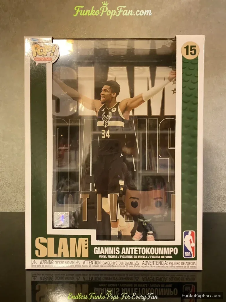 Funko Pop! SLAM Giannis Antetokounmpo #15 Vinyl Figure Bobblehead Vaulted Collectible With Protector - Funko Pop Figure