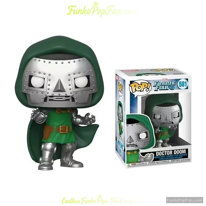 Funko Pop Marvel Fantastic Four #561 Doctor Doom Vinyl Figure Bobblehead Vaulted Collectible With Pr - Funko Pop Figure