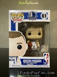 Funko Pop! Basketball NBA #61 Kristaps Porzingis Dallas Mavericks Vinyl Figure Bobblehead Vaulted Co - Funko Pop Figure
