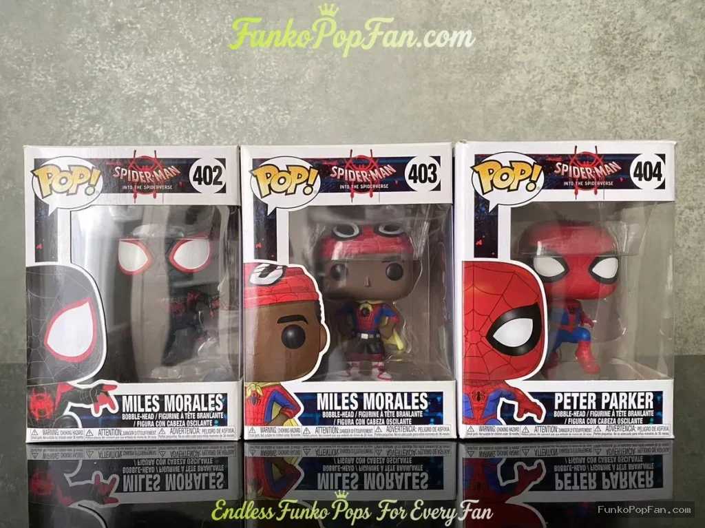 Bundle Funko Pop! Spider-Man Into the Spider-Verse #402 Miles Morales / Miles Morales #403 / Peter P - Funko Pop Figure