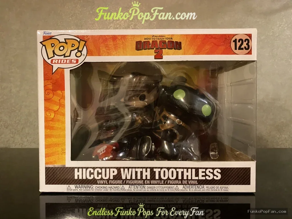Funko Pop! Rides Dragon 2 #123 Hiccup with Toothless Vinyl Figure Bobblehead Vaulted Collectible Wit - Funko Pop Figure